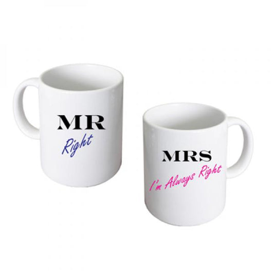 Couples Mug Set – Mr Right and Mrs Always Right | Ashton and Finch