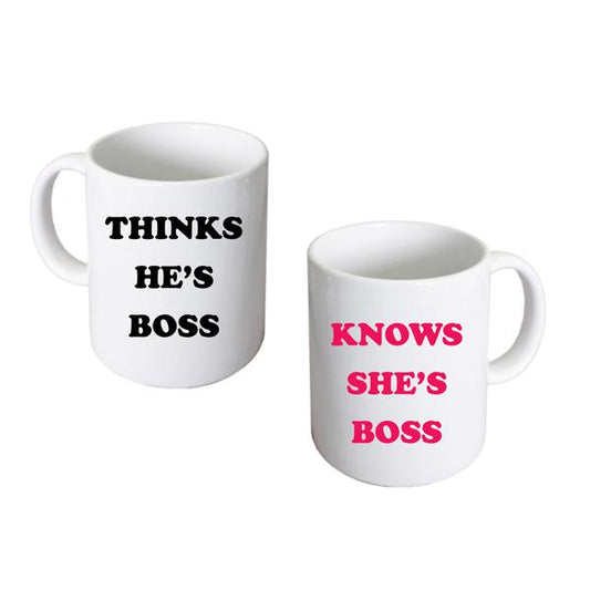 Couples Mug Set – Funny His and Hers Boss Cups | Ashton and Finch