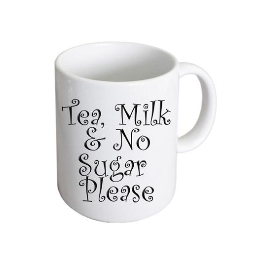 Tea Mug – Milk No Sugar Funny Coffee Cup | Ashton and Finch