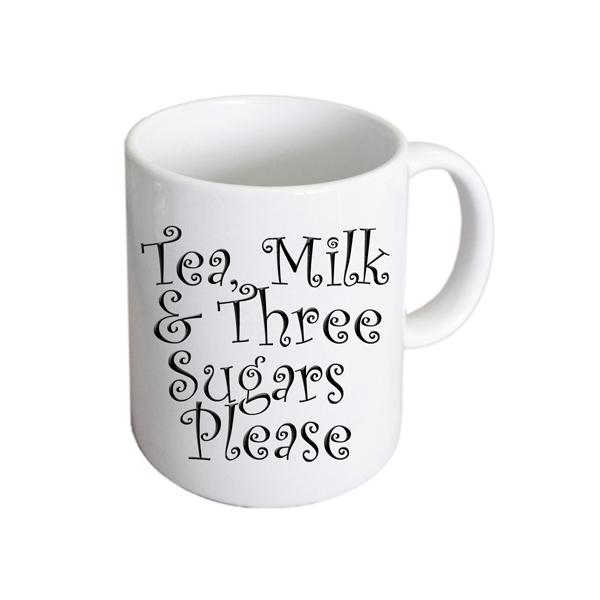 Tea Mug – Milk Three Sugars Coffee Cup | Ashton and Finch