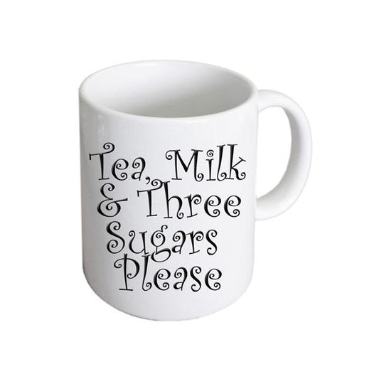 Tea Mug – Milk Three Sugars Coffee Cup | Ashton and Finch
