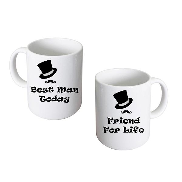 Wedding Mug – Best Man Friend for Life Moustache Cup | Ashton and Finch
