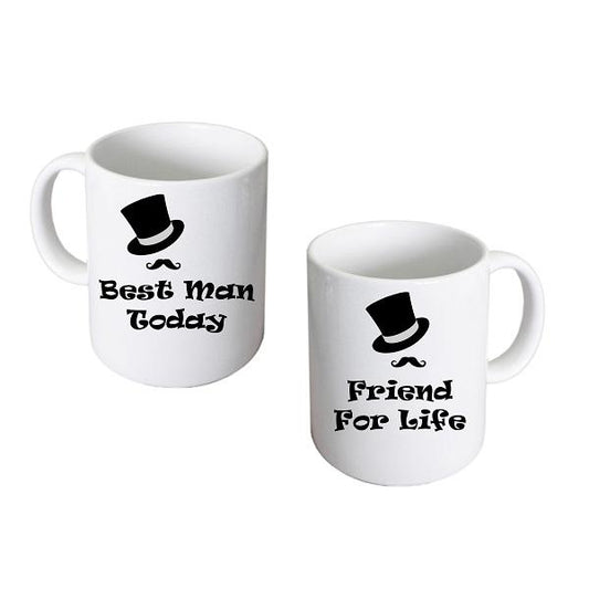 Wedding Mug – Best Man Friend for Life Moustache Cup | Ashton and Finch
