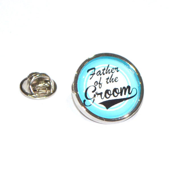 Contemporary Turquoise Wedding Lapel Pin Badge