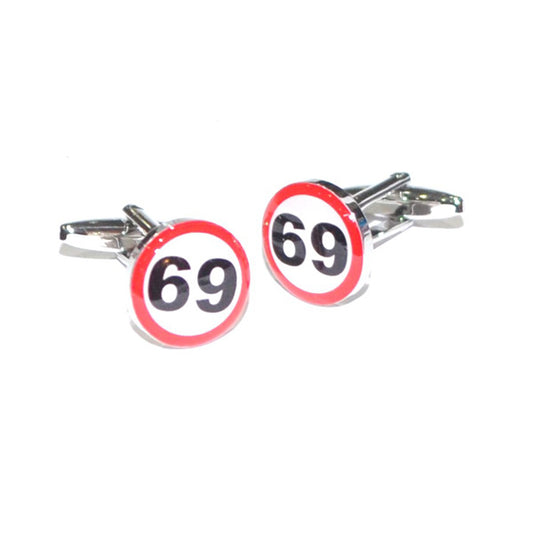 Speed Limit Road Sign 69 Cheeky Cufflinks | Ashton and Finch