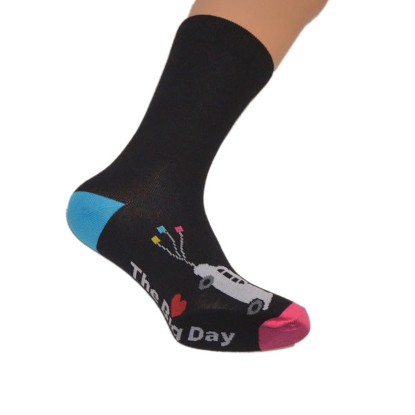 The Big Day Wedding Car Design Socks| Ashton and Finch