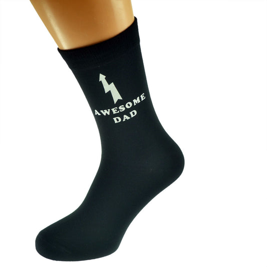 Awesome Dad Novelty Mens Black Socks| Ashton and Finch