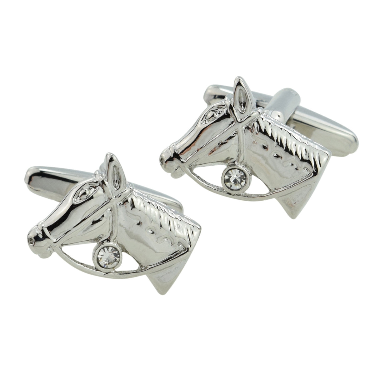 Horses Head with Crystal Equestrian Cufflinks | Ashton and Finch