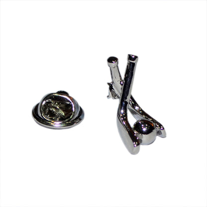 Hockey Sticks & Ball Bully Off Sport Lapel Pin Badge