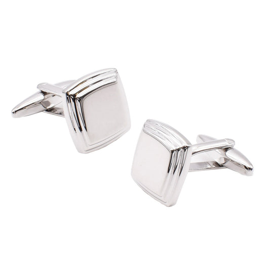 Square Patterned Edge Cufflinks (Engravable) | Ashton and Finch