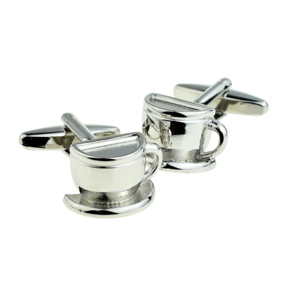 Tea Cups Metal Cufflinks Ideal 20th Anniversary Gift | Ashton and Finch
