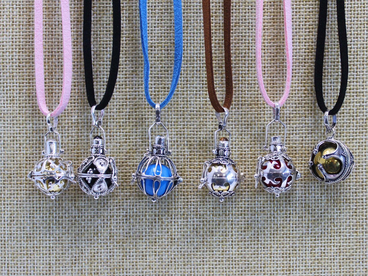 16mm Silver Darkness Angel Bell Necklace