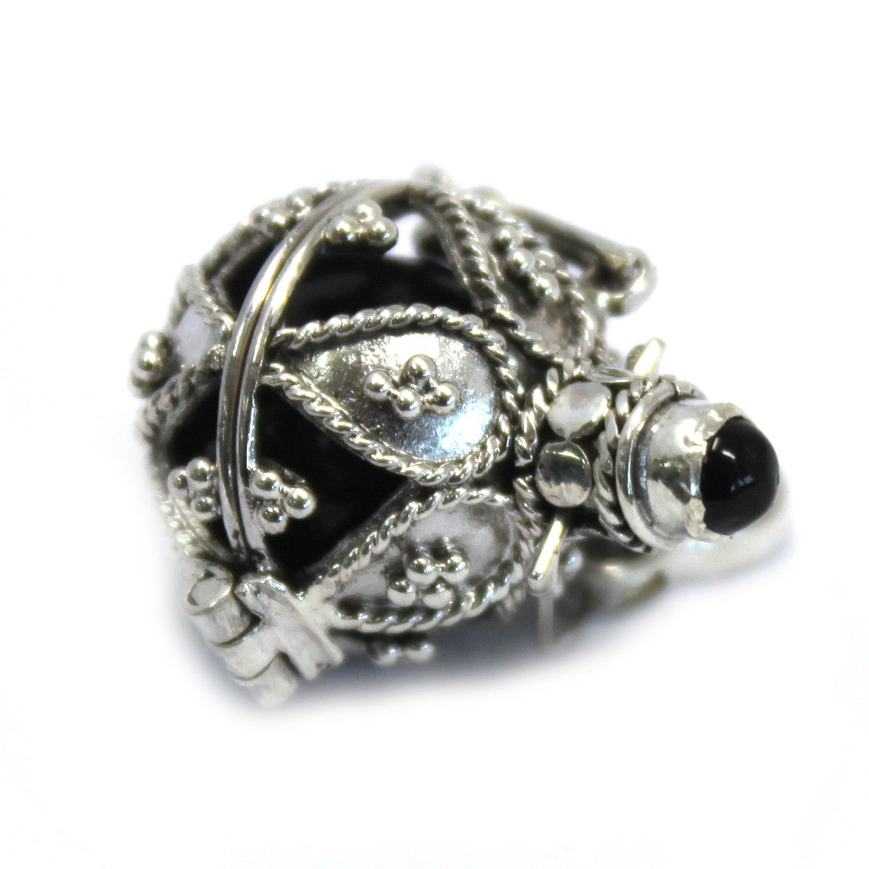 16mm Silver Darkness Angel Bell Necklace