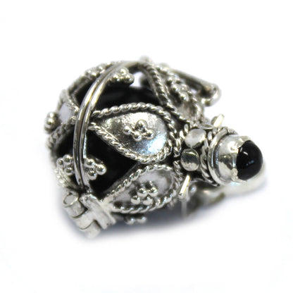 16mm Silver Darkness Angel Bell Necklace