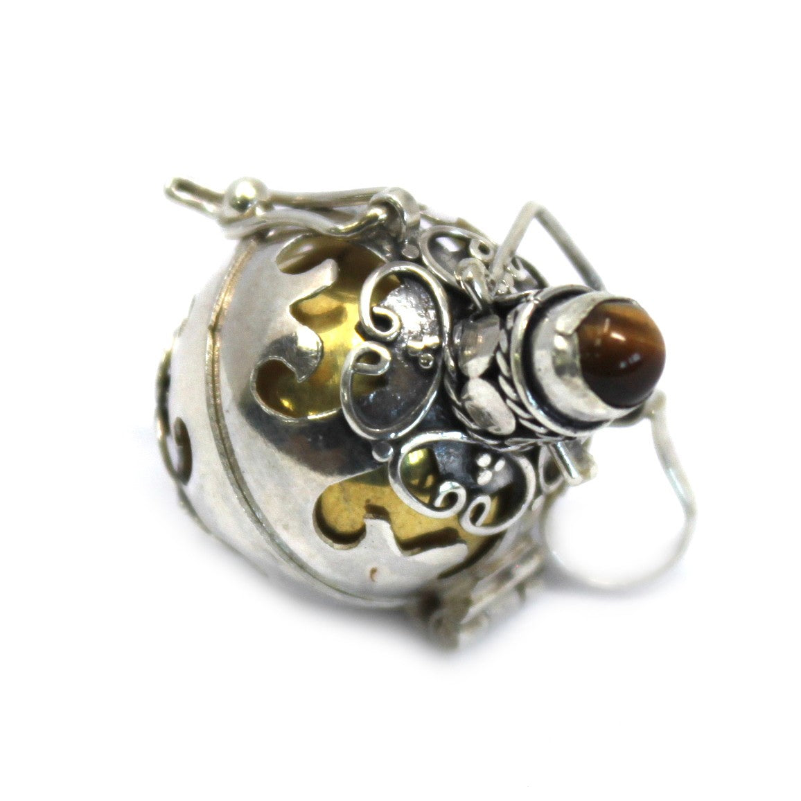 16mm Silver Protection Angel Bell Necklace