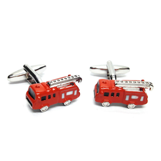 Red Fire Engine Cufflinks Firefighter Firemans Fire Fighter | Ashton and Finch