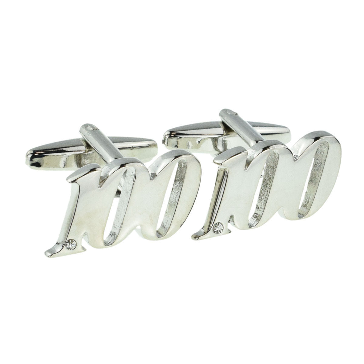 Rhodium Plated AGE 100 Cufflinks | Ashton and Finch