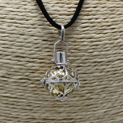 18mm Silver Night-time Angel Bell Necklace