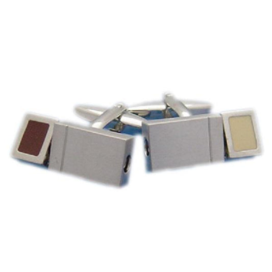 Twist Brown and Cream Classic Cufflinks | Ashton and Finch
