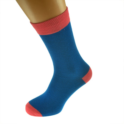 Blue Salmon Pink Funky Mens Socks| Ashton and Finch