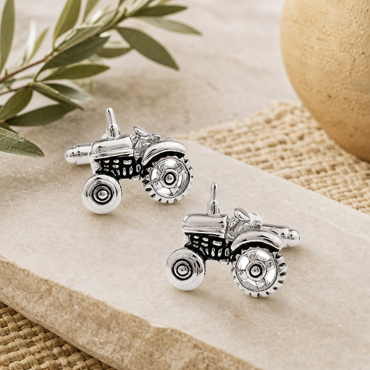 Tractor Cufflinks in a themed setting