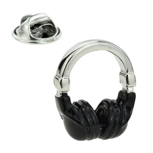 Cool Headphones Lapel PIn Badge