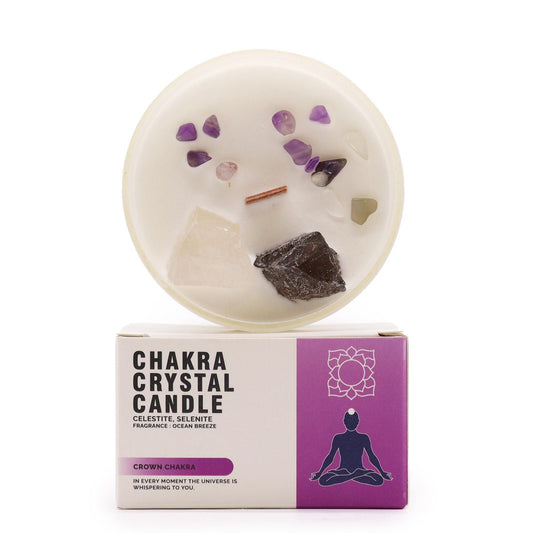 Chakra Crystal Candle – Crown Chakra