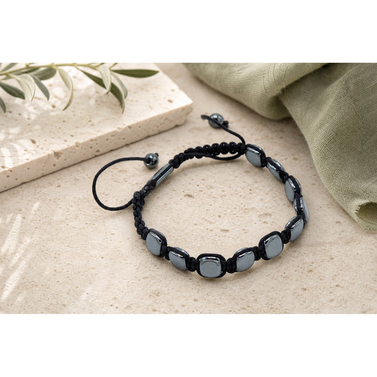 Hematite Magnetic Shamballa Bracelet in a themed gift-guide setting