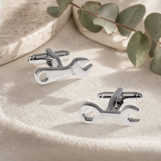 Spanner And Wrench Cufflinks in a themed setting