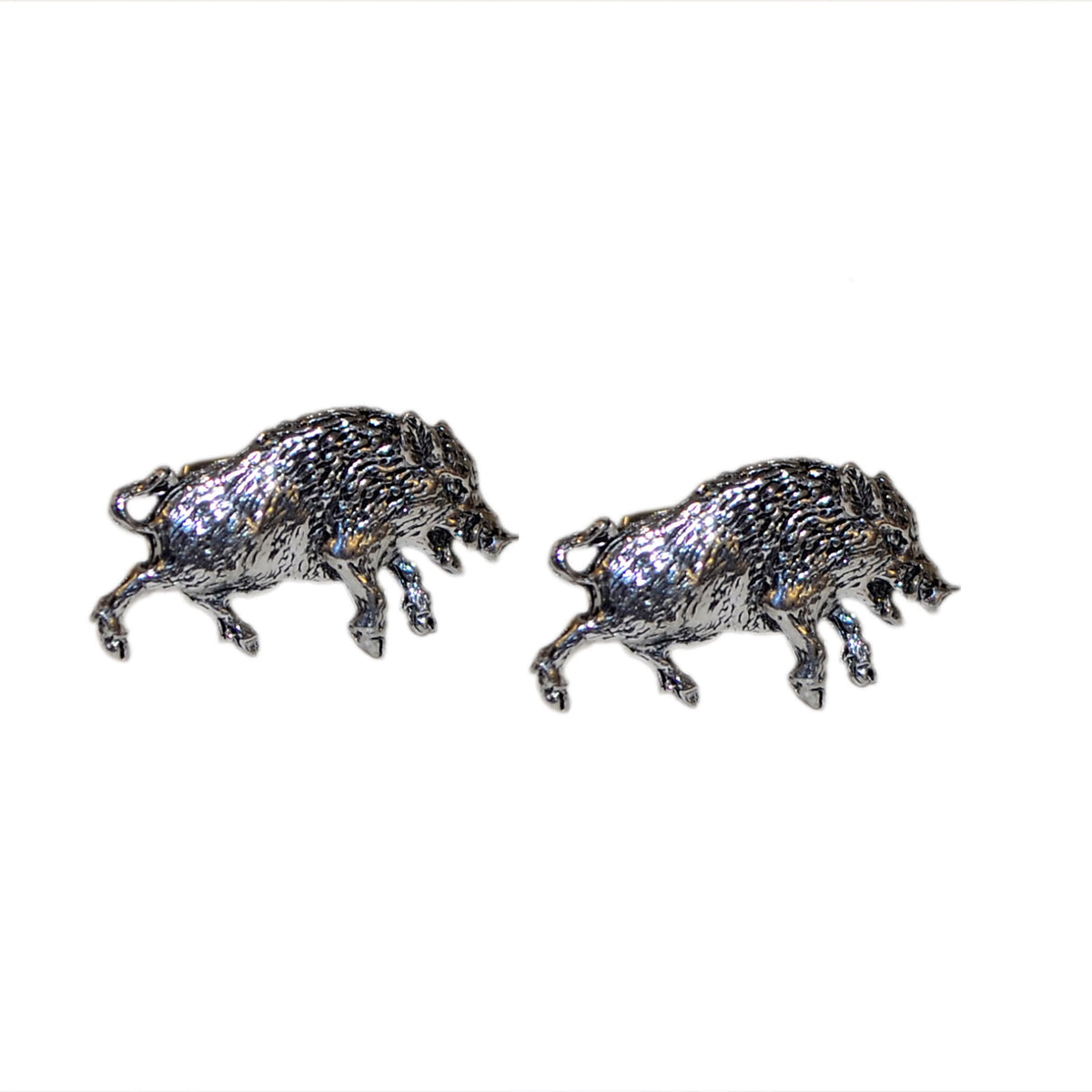 English Made Running Wild Boar Pewter Cufflinks | Ashton and Finch