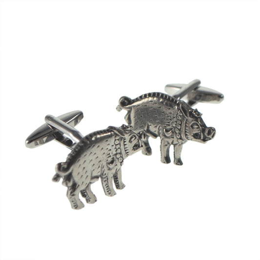 English Made Wild Boar Pewter Cufflinks | Ashton and Finch