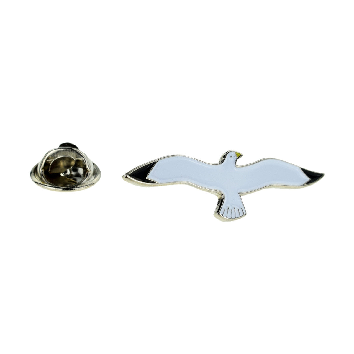 Flying Seagull Coast Bird Metal Enamel Lapel Pin Badge