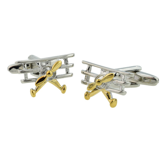 Triplane Aircraft Aeroplane Pilots Cufflinks | Ashton and Finch