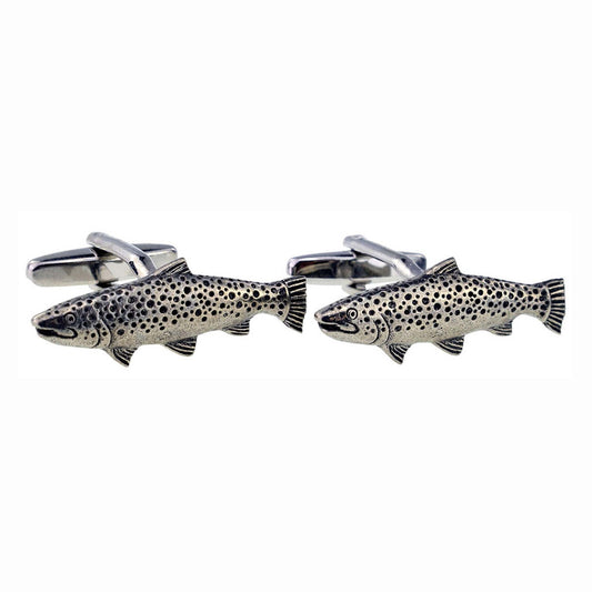 Trout Fish Pewter Cufflinks | Ashton and Finch