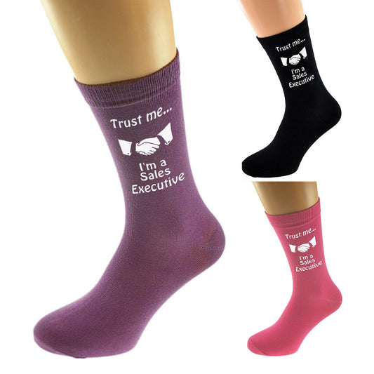 Trust Me I’m A Sales Executive Socks Mens Or Ladies Available In Various Colours| Ashton and Finch