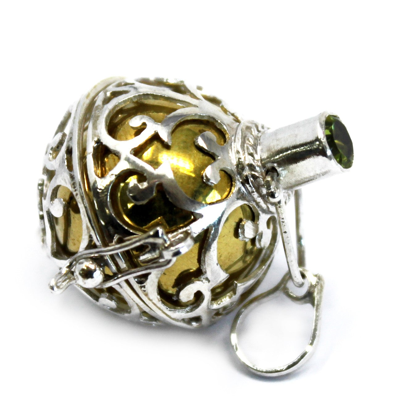 23mm Silver Healing Angel Bell Necklace