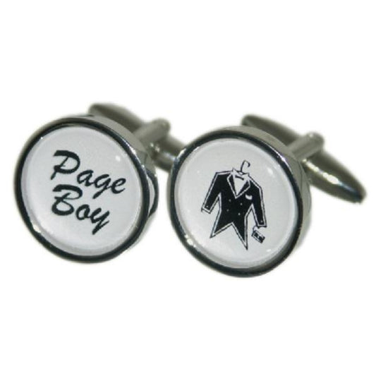 Round Blue Wedding Tux Cufflinks | Ashton and Finch