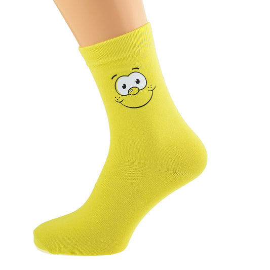 Yellow Funny Face Novelty Socks| Ashton and Finch