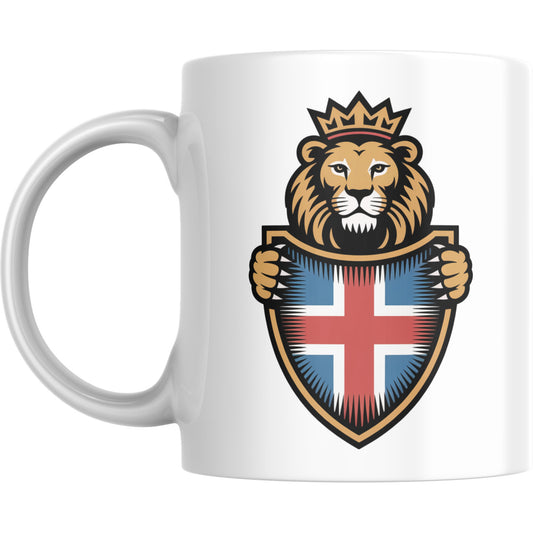 English Lion Shield Mug – St George’s Shield Coffee Cup