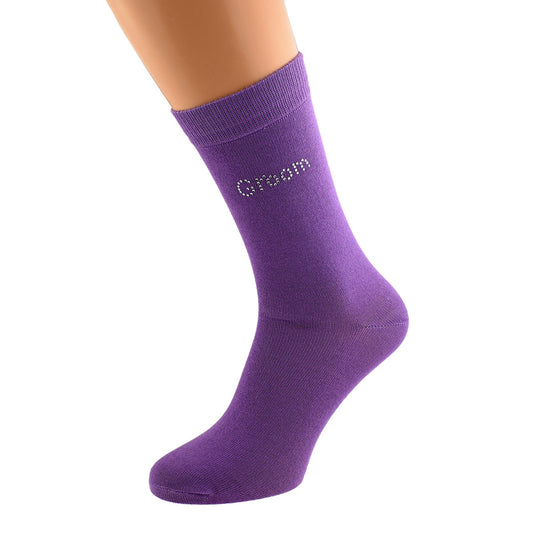 Purple Crystal Wedding Socks| Ashton and Finch