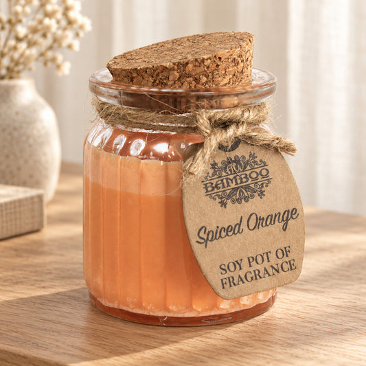 Spiced Orange Soy Scented Candle in a muted gift setting
