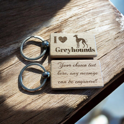 Personalised Greyhound Keyring Gift  | Ashton and Finch