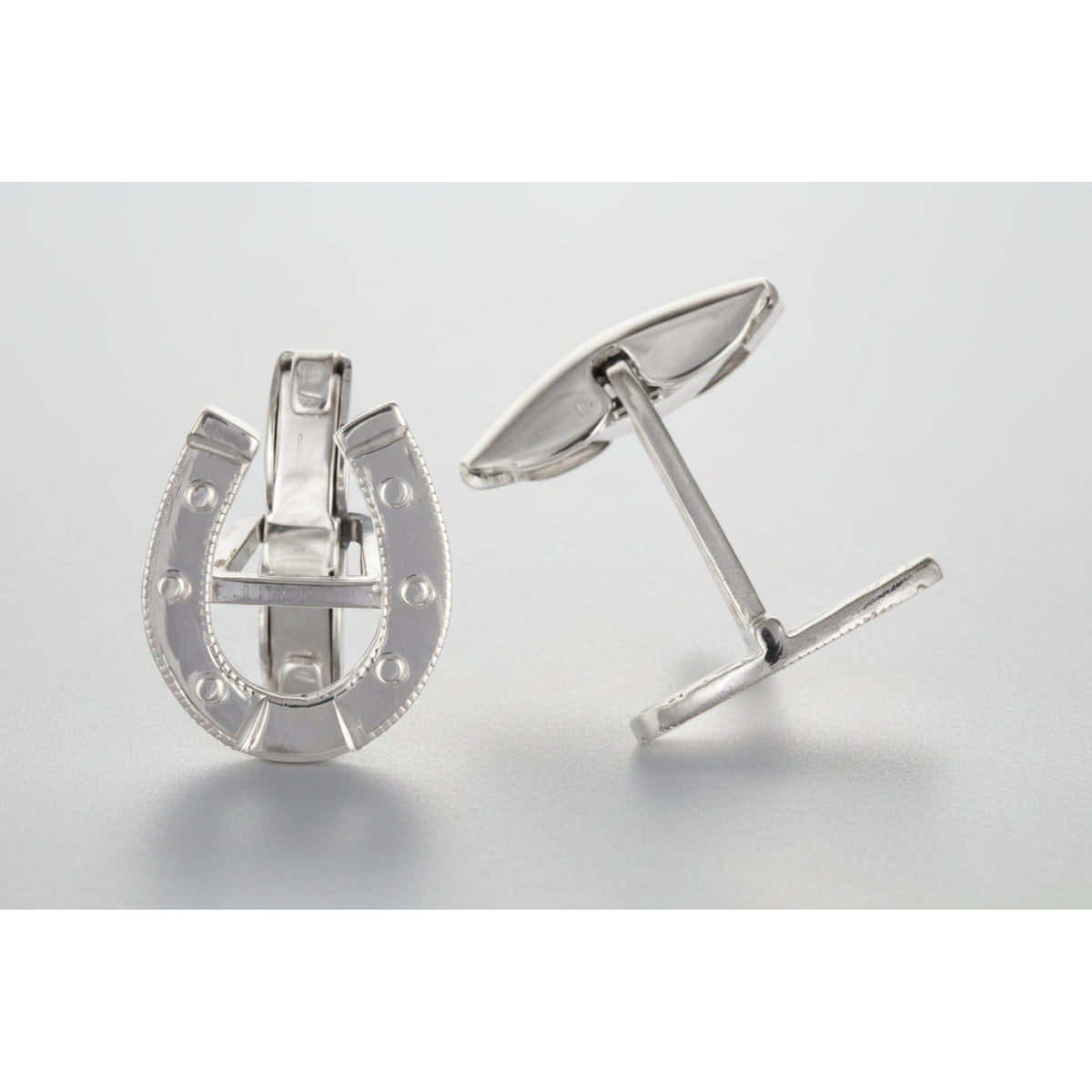 Sterling Silver Lucky Horseshoe Cufflinks - AshtonandFinch