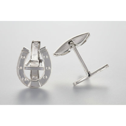 Sterling Silver Lucky Horseshoe Cufflinks - AshtonandFinch