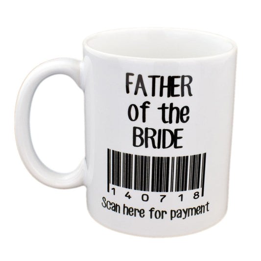 Personalised Father of the Bride Mug – Funny Barcode Cup | Ashton and Finch