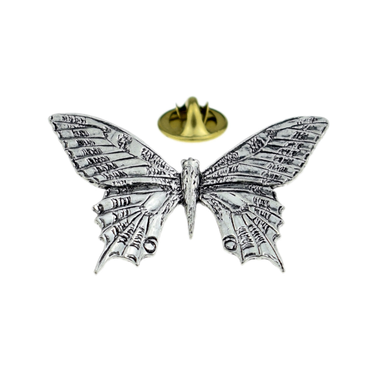 Swallowtail Butterfly English Pewter Lapel Pin Badge