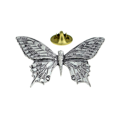 Swallowtail Butterfly English Pewter Lapel Pin Badge