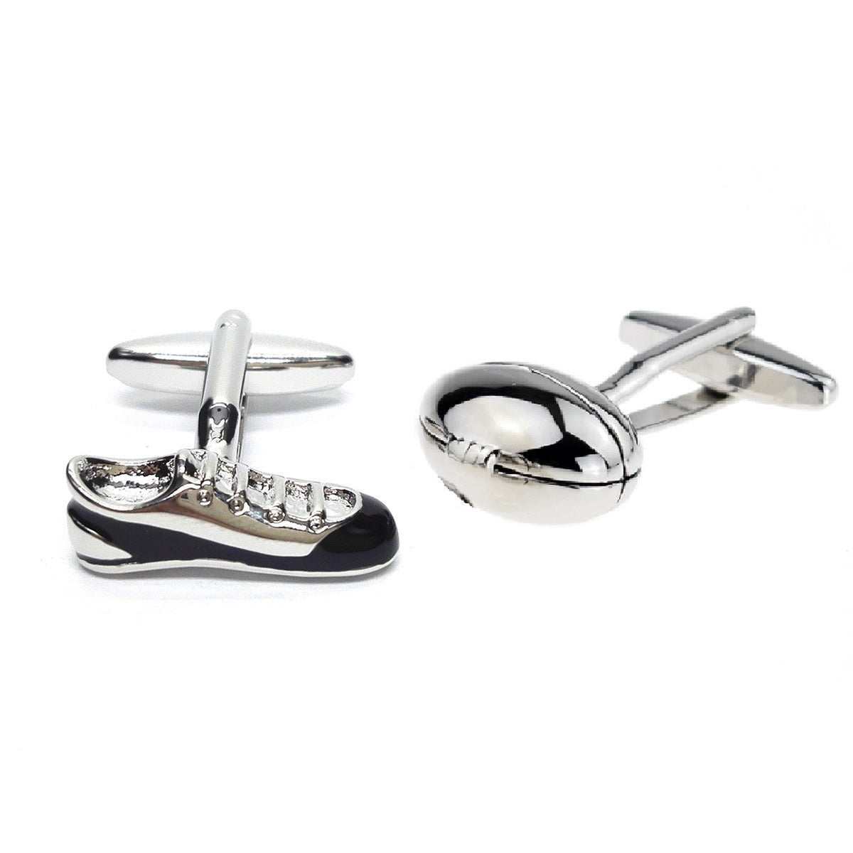 Rugby Boots & Rugby Ball sport mixed pair of cufflinks | Ashton and Finch