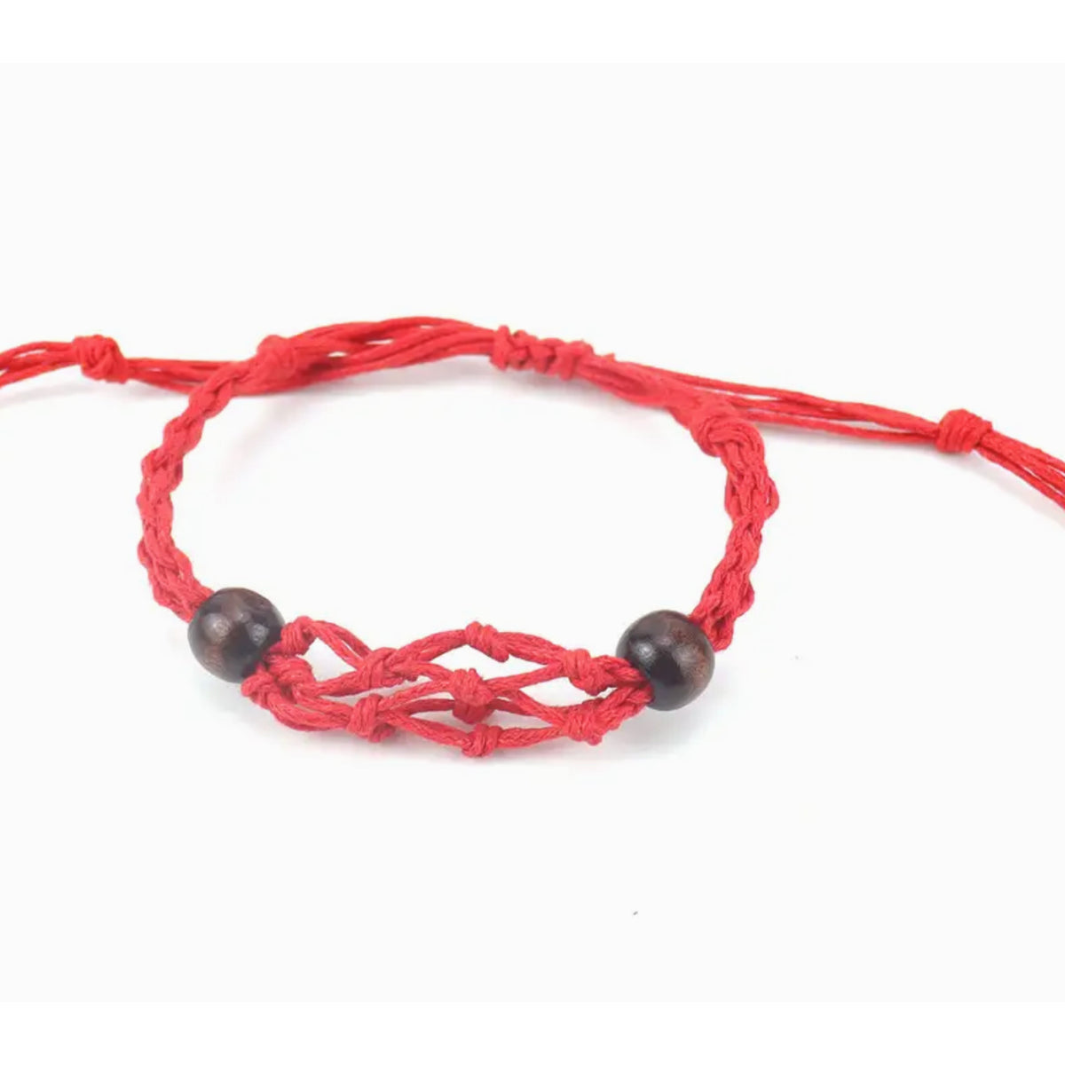 Red Gemstone Bracelet Cord