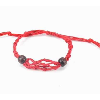 Red Gemstone Bracelet Cord